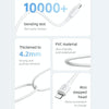 USAMS US-SJ605 U84 2.4A USB to 8 Pin Charging Data Cable, Cable Length:2m(White)