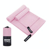 Absorbent Quick Dry Sports Towel Microfiber Bath Towel 76x152cm(Pink Round Mesh Bag)