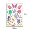 10 PCS Children Water Transfer Fresh Butterfly Bronzing Tattoo Stickers Cartoon Cute Metal Tattoo Stickers(WE-039)
