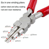 3 In 1 Handmade Jewelry Plier Nylon Accessories DIY Tools Wire Wrap Clamp, Style: Red 6-section + Flat Nip + Sharp Nip