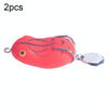 2 PCS HENGJIA Lure Sequins Double Hook Thunder Frog, Specification: 4.2cm 8g(Red Black Stripes)