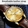 OLEVS 6896 Men Multifunctional Luminous Waterproof Quartz Watch(Gold)