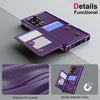 For Samsung Galaxy S24 Ultra 5G Horizontal Flip Card Bag Holder Leather Phone Case(Purple)