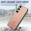 For Samsung Galaxy S21 5G Twill Fabric Leather Skin Back Phone Case(Pink)