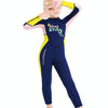 DIVE&SAIL Children Warm Swimsuit One-piece Wetsuit Long Sleeve Cold-proof Snorkeling Surfing Suit, Size: S(Yellow)