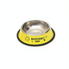 Non-Slip Stainless Steel Pet Bowl, Yellow, 13cm, Small/Medium Pets