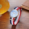 CAGARNY 6812 Round Dial Alloy Gold Case Fashion Men Watch Quartz Watches with Nylon Band