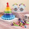 2pcs Party Glasses Children Hats Headwear Birthday Photo Decorations, Random Pattern Delivery, Specification: Glasses