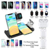 4-in-1 Foldable Desktop Mobile Phone Watch Earphones Wireless Charger(White)