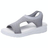 Women Breathable Platform Sandals Flying Woven Wedge Beach Sandals, Size: 36(light grey)