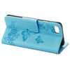 For  iPhone 8 & 7   Pressed Flowers Butterfly Pattern Horizontal Flip Leather Case with Holder & Card Slots & Wallet(Blue)