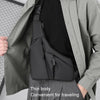 Anti-theft Fit Triangle Bag Leisure Leather Film Crossbody Chest Bag(Grey)