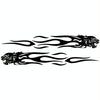2 PCS/Set D-815 Flame Lion Pattern Car Modified Decorative Sticker(Black)