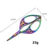 Stainless Steel Leaf Shape Scissors Handmade Tea Bag Scissors(Black Titanium)