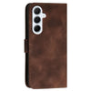 For Samsung Galaxy A26 5G Grid Butterfly Embossed Pattern Leather Phone Case with Lanyard(Coffee)