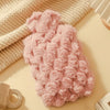 Imitation Rabbit Fur Water-filled PVC Explosion-proof Hot Water Bag for Cold / Hot Compresses, Color: Pink 1000ml