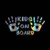 10pcs Kids On Board Warning Car Stickers Reflective Scratch Body Stickers(Laser)