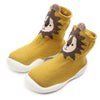 D2201 Children Cartoon Tube Floor Socks Knitted Soft Bottom Baby Shoes Socks, Size: 26-27(Yellow Lion)