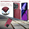 For OnePuls 11 JEEHOOD Magnetic Zipper Horizontal Flip Phone Leather Case(Red)