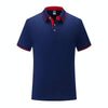 Thin Lapel Short-Sleeved POLO Shirts Group Workwear Advertising Shirts, Size: L(Navy)