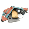 Y9574 Canvas Crossbody Single Shoulder Backpack Light Sports Chest Bag Green+Lanyard