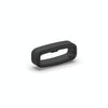 18mm Black Silicone Watch Strap Retainer Rings (10pcs)