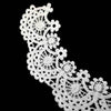 Beige Milk Silk Lace Embroidered Collar Hollow Fake Collar DIY Clothing Accessories, Size: about 32 x 26cm