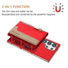 For Samsung Galaxy S21 Ultra 5G Zipper Horizontal Magnetic Card Bag RFID MagSafe Phone Case(Red)