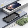 For Samsung Galaxy A55 5G Armor MagSafe Holder PC Hybrid TPU Phone Case(Army Green)