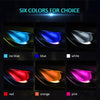 4 PCS Universal Car LED Inner Handle Light Atmosphere Lights Decorative Lamp DC12V / 0.5W Cable Length: 75cm (Blue Light)