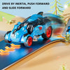 2 In 1 Dinosaur Transforming Engineering Car Inertial Automatic Crash Toy, Color: Aircraft-Pterosaur Blue