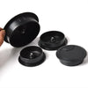 20 PCS ABS Plastic Round Cable Box Computer Desk Cable Hole Cover, Specification: 53mm (Black)