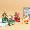 Children Toy Christmas Gift Wooden Calendar Christmas Eve Desktop Ornament, Style: Santa Claus