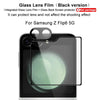 For Samsung Galaxy Z Flip6 1 Sets imak Integrated Lens Film + Glass Rear Screen Sticker Black Version