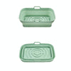 Air Fryer Grill Mat High Temperature Resistant Silicone Baking Tray, Specification: Rectangular Green