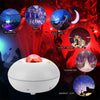 LED Watermark Remote Control Projection Starry Sky Light Laser Projection Light Atmosphere Night Light(White)