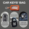 Car Remote Control Universal Visible Zipper Key Case(Black)