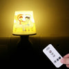 Plug-In Cup-Shaped Night Light Girl Bedroom Bedside Dim Lamp With Remote ControlCN Plug, Style: Heart Yellow