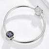S925 Sterling Silver Sailing Journey Blue Inlaid Zircon Hollow Charm DIY Bracelet Accessories