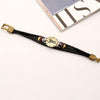 2 PCS Couple Lovers Jewelry Leather Braided Constellation Detail Hand Chain Bracelet, Size: 21*1.2cm