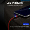 2m 3A Output 3 in 1 USB to 8 Pin + USB-C / Type-C + Micro USB 540 Degree Rotating Magnetic Data Sync Charging Cable(Black)
