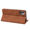 For Nokia G21 Skin Feel Splicing Leather Phone Case(Brown)