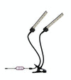 LED Clip Plant Light Timeline Remote Control Full Spectral Fill Light Vegetable Greenhouse Hydroponic Planting Dimming Light, Specification: Two Head UK Plug
