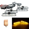 4 in 1 Car 16LEDs Grille Flash Lights Warning Lights with Wireless Remote Control(Yellow)