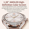 V66 1.28inch BT5.0 Smart Watch Support Heart Rate/ Sleep Detection, Style:Steel Strap(Silver)