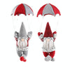 Faceless Skydiving Santa Claus Christmas Window Hanging Decorations(Red Hat)