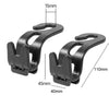 3pcs Car Foldable Hook Multifunctional Rear Seat Phone Holder(Black)