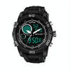 SANDA New Waterproof Luminous Plastic Multi Functional Watch Men Outdoor Sports LED Electronic Watch(Black)