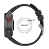 For Garmin Fenix 6 Pro GPS Metal Buckle Solid Color Silicone Watch Band(Black)