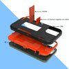 For iPhone 13 Pro Max Magnetic Holder Phone Case (Black + Orange)